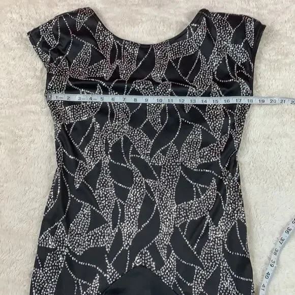 Vintage 80s Diamonds Run drop waist glitter gown, 13/14 - Picture 5 of 8